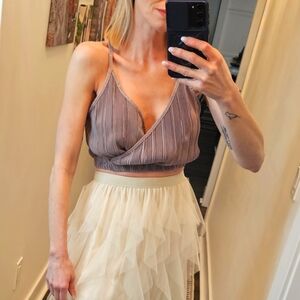 NWOT Nude Crop Top - SIZE M